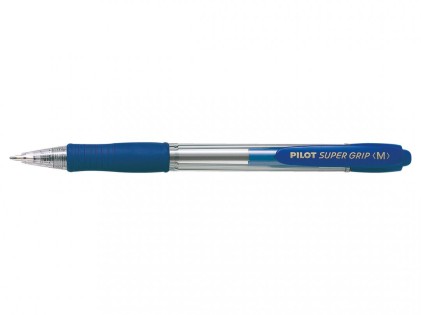 Pilot Super Grip Medium Blu Penna a sfera retrattile a clip Medio 1 pz