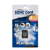SD MicroSD Card 4GB Platinum SDHC Adattatore incluso