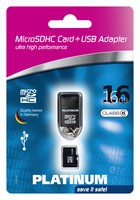 Memory Card MicroSD 16GB Platinum Multi Kit