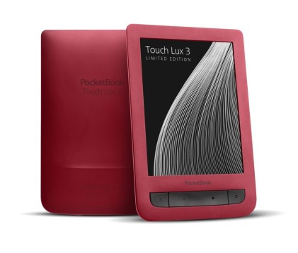 eBook Reader Pocketbook Touch Lux 3 ruby red inkl. Cover dots black