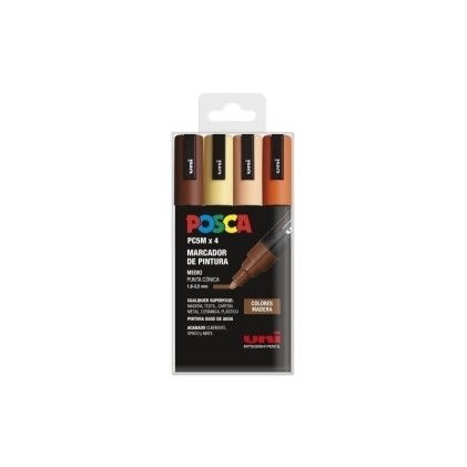 POSCA PC-5M/4C Multicolore 4 pz