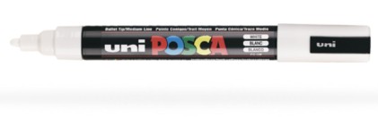 POSCA PC5M BL evidenziatore 1 pz Punta sottile Bianco
