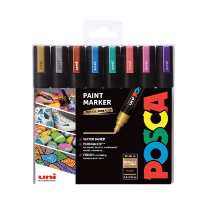 POSCA PC-5M evidenziatore 1 pz Tipo di punta Blu metallizzato