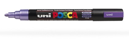 POSCA PC5M VTM evidenziatore 1 pz Punta sottile Viola metallico