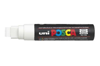 POSCA uni PC-17K evidenziatore 1 pz Punta smussata Bianco