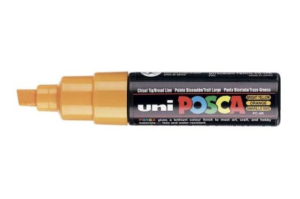 POSCA uni PC-8K evidenziatore 1 pz Punta smussata Giallo