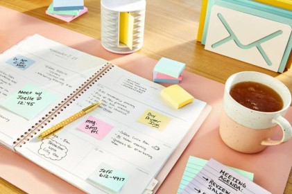 Post-It 7100290163 pouch autoadesiva Rettangolo Giallo 100 fogli Autoadesivo