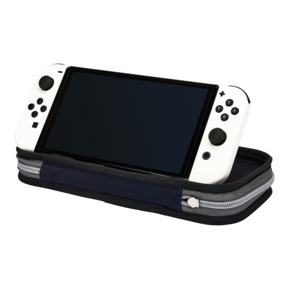 PowerA NSCS0087-01 custodia per console portatile Cover Nintendo Feltro Nero, Grigio, Bianco