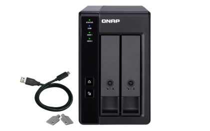 QNAP TR-002 contenitore di unità di archiviazione Box esterno HDD/SSD Nero 2.5/3.5"
