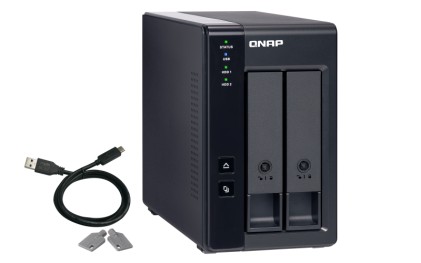 QNAP TR-002 contenitore di unità di archiviazione Box esterno HDD/SSD Nero 2.5/3.5"