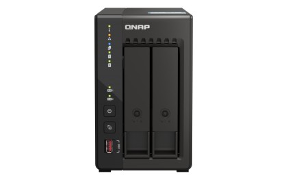 Nas Qnap Ts-253E Tower 2-Bay Cpu Celeron J6412 Dual Core + 8 Gb Ddr4 2X M.2 Gen.3X1 + 2X 2.5 Gbe