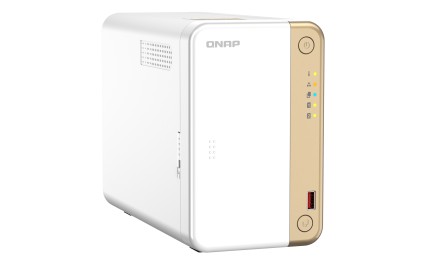 QNAP TS-262 NAS Tower Collegamento ethernet LAN Oro, Bianco N4505 - Confezione aperta