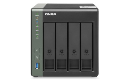 Qnap Nas Tower 4Bay 2.5"/3.5" Ssd/Hdd Sata, Al314 4Core 1.7Ghz, 4Gb Sodimm Ddr3L (Max 8Gb), 1X10Gbe
