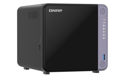 Qnap Nas - 4-Bay 3.5&#34; Desktop Nas, Al524 4C 2.0Ghz, 4Gb Ddr4 Ram (Max 16Gb), 1 X 10Gbe Sfp+, 2 X 2.5