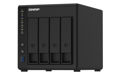 Qnap Nas Tower 4Bay 2.5"/3.5" Ssd/Hdd Sata, Intel Celeron J4025 2Core 2.0Ghz, 4Gb Sodimm Ddr4 (Max 8