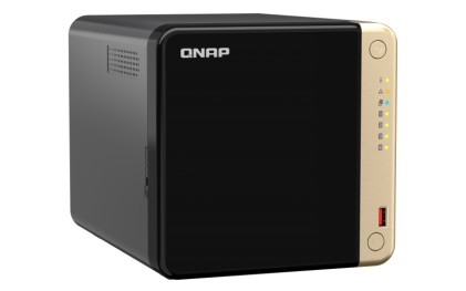 QNAP TS-464-4G server NAS e di archiviazione Tower Collegamento ethernet LAN Nero