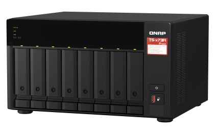 QNAP TS-873A NAS Tower Ryzen Embedded V1500B 8 GB DDR4 0 TB QNAP Turbo System Nero