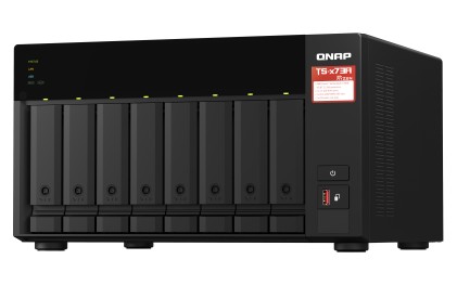 QNAP TS-873A NAS Tower Ryzen Embedded V1500B 8 GB DDR4 0 TB QNAP Turbo System Nero