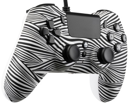 Gamepad Qubick Acp40169 Playstation 4 Black & White 2.0 Nero E Bianco