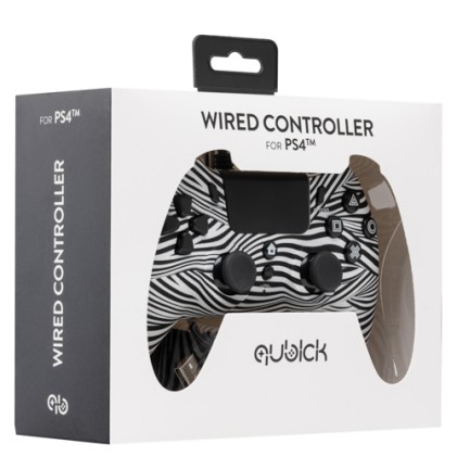 Gamepad Qubick Acp40169 Playstation 4 Black & White 2.0 Nero E Bianco