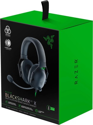 Razer Blackshark V2 X Auricolare Cablato A Padiglione Gaming Nero, Verde