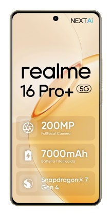 Realme Smartphone 16 Pro+ 5G 512Gb 12Gb Master Gold