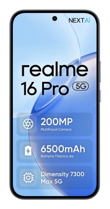 Realme Smartphone 16 Pro 5G 256Gb 8Gb Pebble Grey