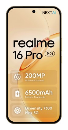 Realme Smartphone 16 Pro 5G 256Gb 8Gb Master Gold