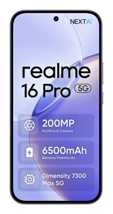 Realme Smartphone 16 Pro 5G 512Gb 8Gb Orchid Purple