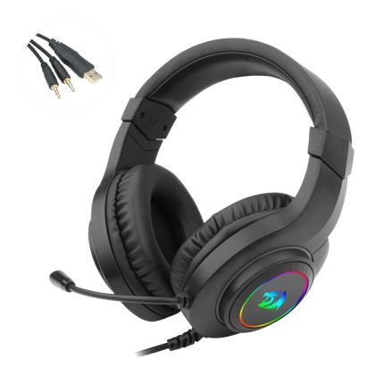 REDRAGON H260 HYLAS RGB Auricolare Cablato A Padiglione Giocare USB tipo A Nero