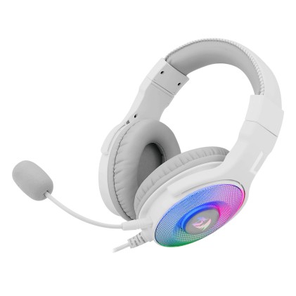 REDRAGON H350W-RGB-1 cuffia e auricolare Cablato A Padiglione Giocare USB tipo A Bianco