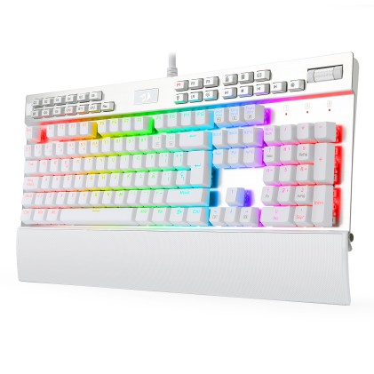 REDRAGON K550W-1-SP tastiera USB QWERTY Spagnolo Bianco