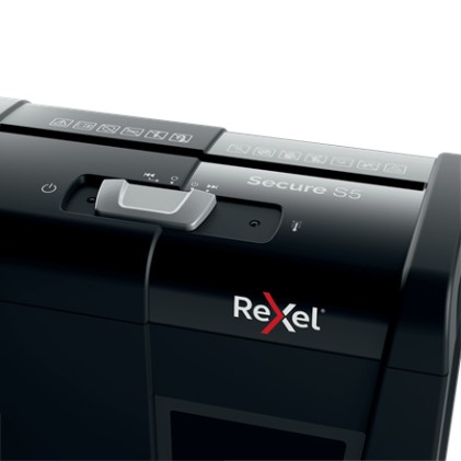 Rexel Secure S5 distruggi documenti Taglio a striscia 70 dB Nero