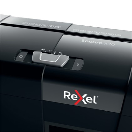 Rexel Secure X10 distruggi documenti Triturazione incrociata 70 dB Nero