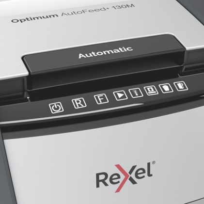 Rexel AutoFeed+ 130M distruggi documenti Taglio a frammenti 55 dB Nero, Grigio