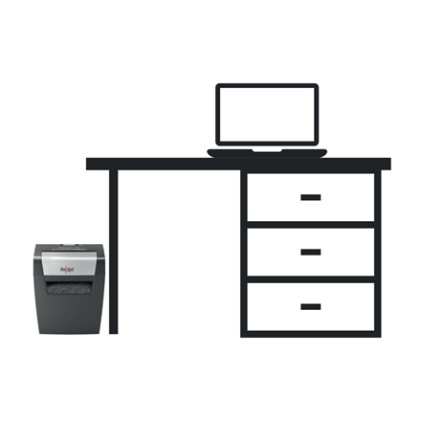 Rexel Momentum X406 distruggi documenti Taglio a particelle Blu, Grigio