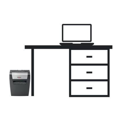 Rexel Momentum X308 distruggi documenti Taglio a particelle Nero, Grigio