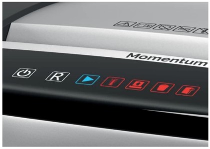 Rexel M515 distruggi documenti Taglio a frammenti 60 dB 23 cm Nero, Argento