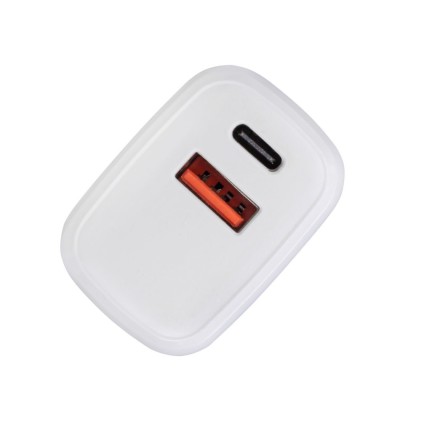 Aliment. 1Usb-C 1Usb 20Watt Iphone White