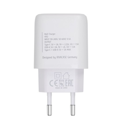 Aliment. 1Usb-C 1Usb 20Watt Iphone White