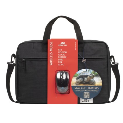 Rivacase Bundle Borsa Per Notebook Nera 15.6" + Mouse Wireless