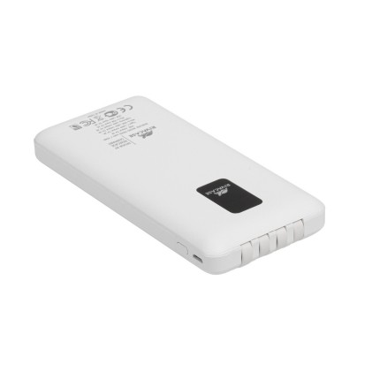 Battery Bank 10.000 Mah Per Smartphone E Tablet Con 4 Cavi Di Connessione Integrati