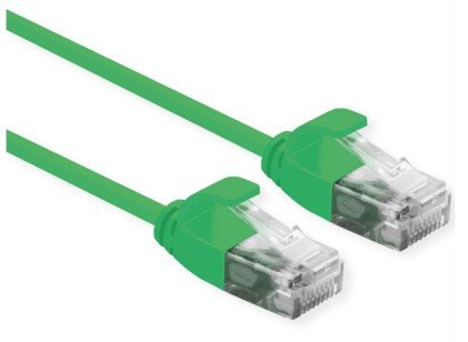 Roline Cavo Utp, Data Center Patchcord Cat.6A/Class Ea, Lsoh, Slim, Verde, 0.5M