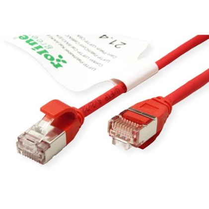 Roline Green U/Ftp Datacenter Patchcord Cat 6A/Class Ea, Lsoh/Tpe, Slim, Rosso , 5M