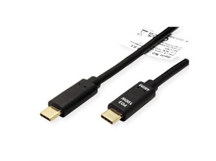Cavo Usb 2.0 C-C 3Mt M/M Bk Contatti Dorati Value Pd 20V/5A