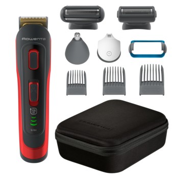 Regolabarba Rowenta Tn9440 Selectium 10In1 Nero E Rosso