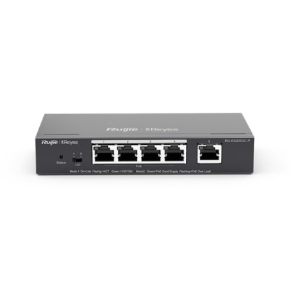 Reyee Smart Switch Poe Gigabit 5 P., 4 P. Poe/Poe+, Poe Power Budget 54W (Chassis Metallico Desktop)