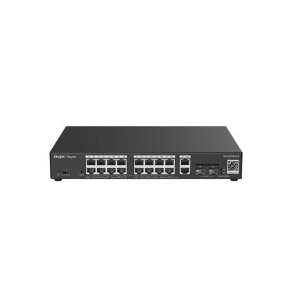 Reyee Smart Switch Poe Gigabit 20 P. 16 P. Poe/Poe+, 2 P. Uplink Gigabit Rj45/Sfp, Power Budget 250W