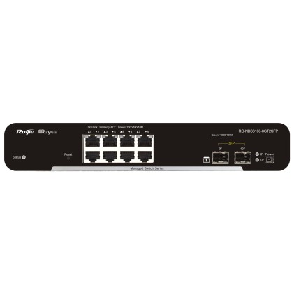Reyee Cloud Switch Managed Gigabit L2 8 Porte, 2 Slot Sfp (Chassis Metallico Desktop)
