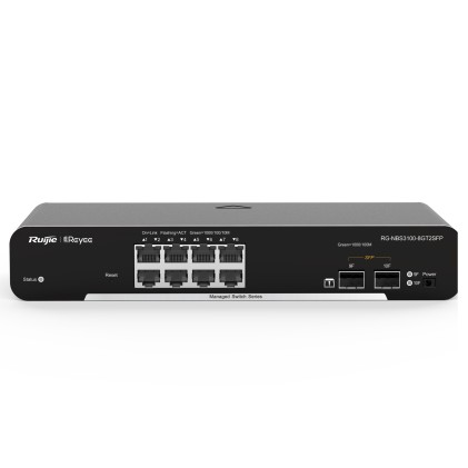 Reyee Cloud Switch Managed Gigabit L2 8 Porte, 2 Slot Sfp (Chassis Metallico Desktop)